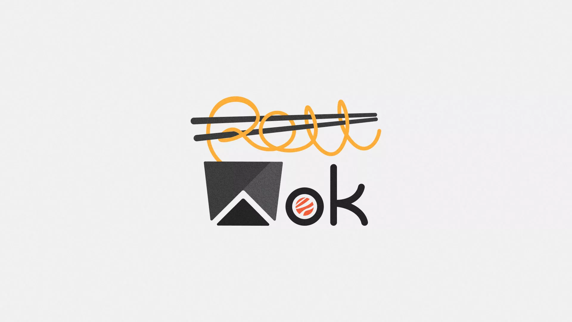 Разработка логотипа суши-бара «Roll Wok Club» в Новотроицке
